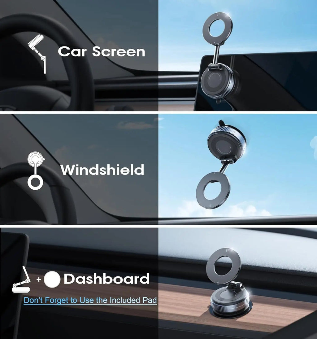 360 Magnetic Vacuum Phone Mount Adjustable Car Dashboard Holder - product image 3