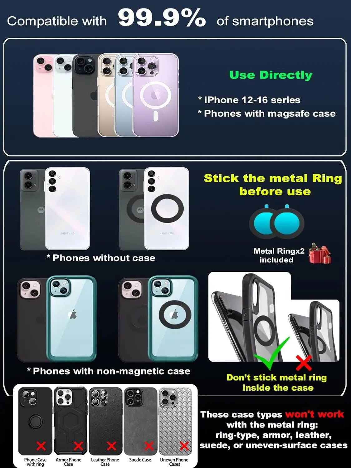 360 Magnetic Vacuum Phone Mount Adjustable Car Dashboard Holder - product image 13