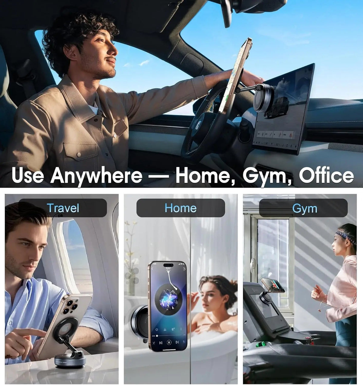 360 Magnetic Vacuum Phone Mount Adjustable Car Dashboard Holder - product image 6