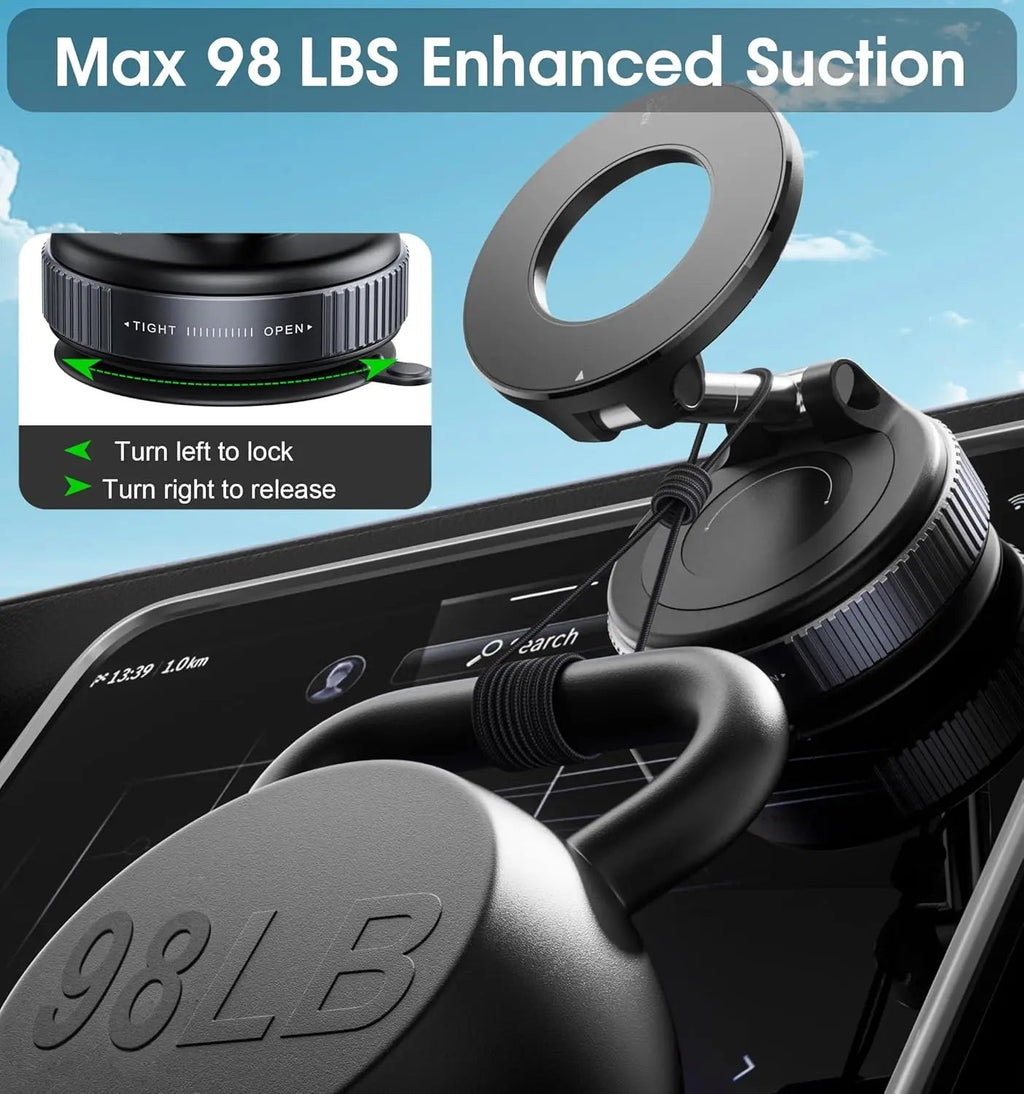 360 Magnetic Vacuum Phone Mount Adjustable Car Dashboard Holder - product image 4