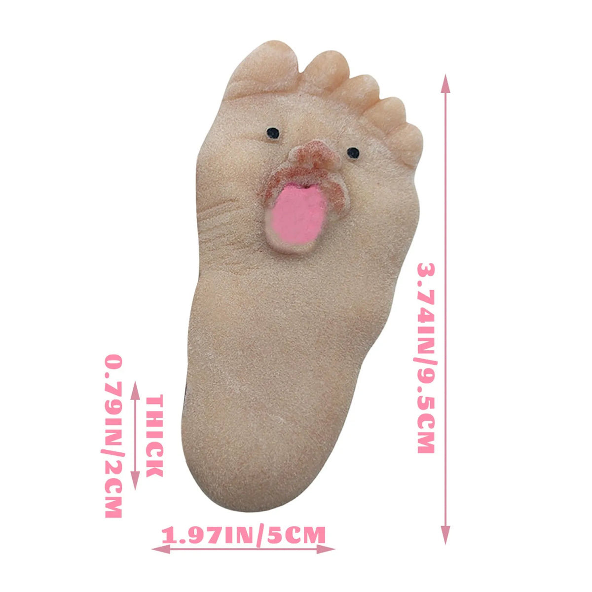 Squishy Toy Fun Fidget Foot Shape Tongue Out Stress Relief Sensory - product image 5