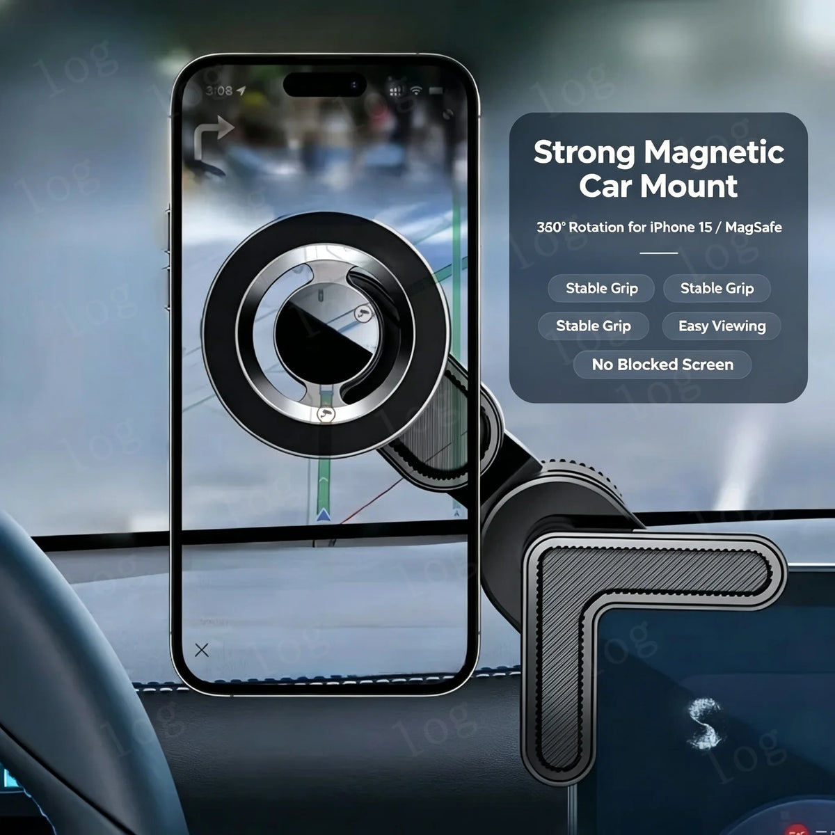 Universal Magnetic Phone Holder for Car Display Screen 360 Degree - image 5