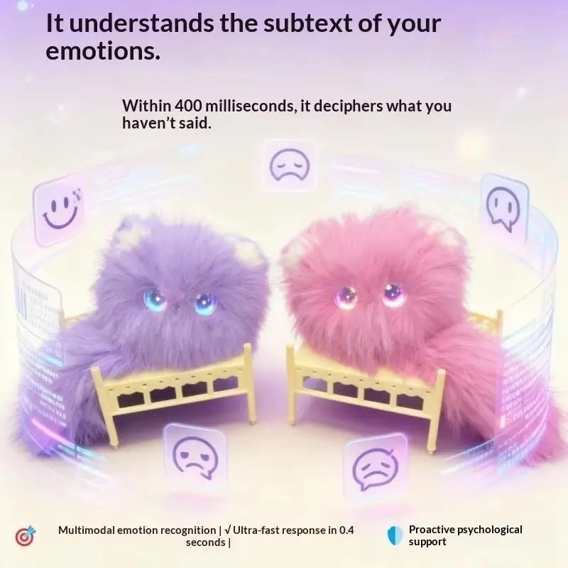 Scruffy Cat AI Smart Robot Plush Toy – Interactive Voice Control Pet Companion