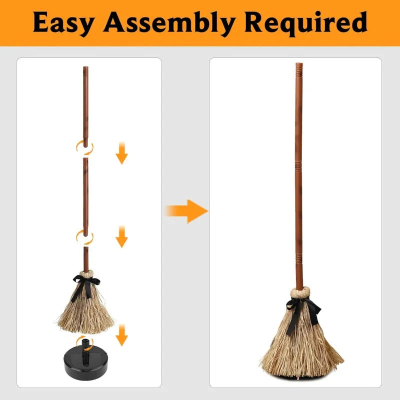 Halloween Floating Witch's Broom Haunted Dancing Terror Atmosphere - image 5