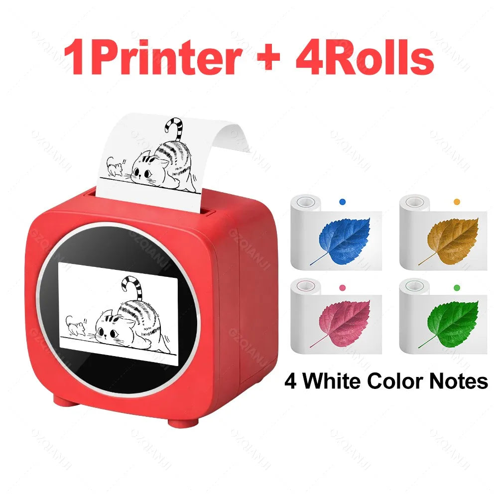 AI Voice-Powered Portable Thermal Sticker Printer with HD Screen