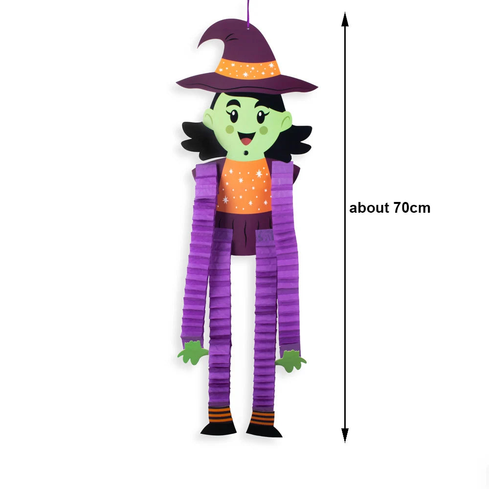Halloween Hanging Decor Pumpkin Witch Cat Vampire Ornament Trick or - image 14