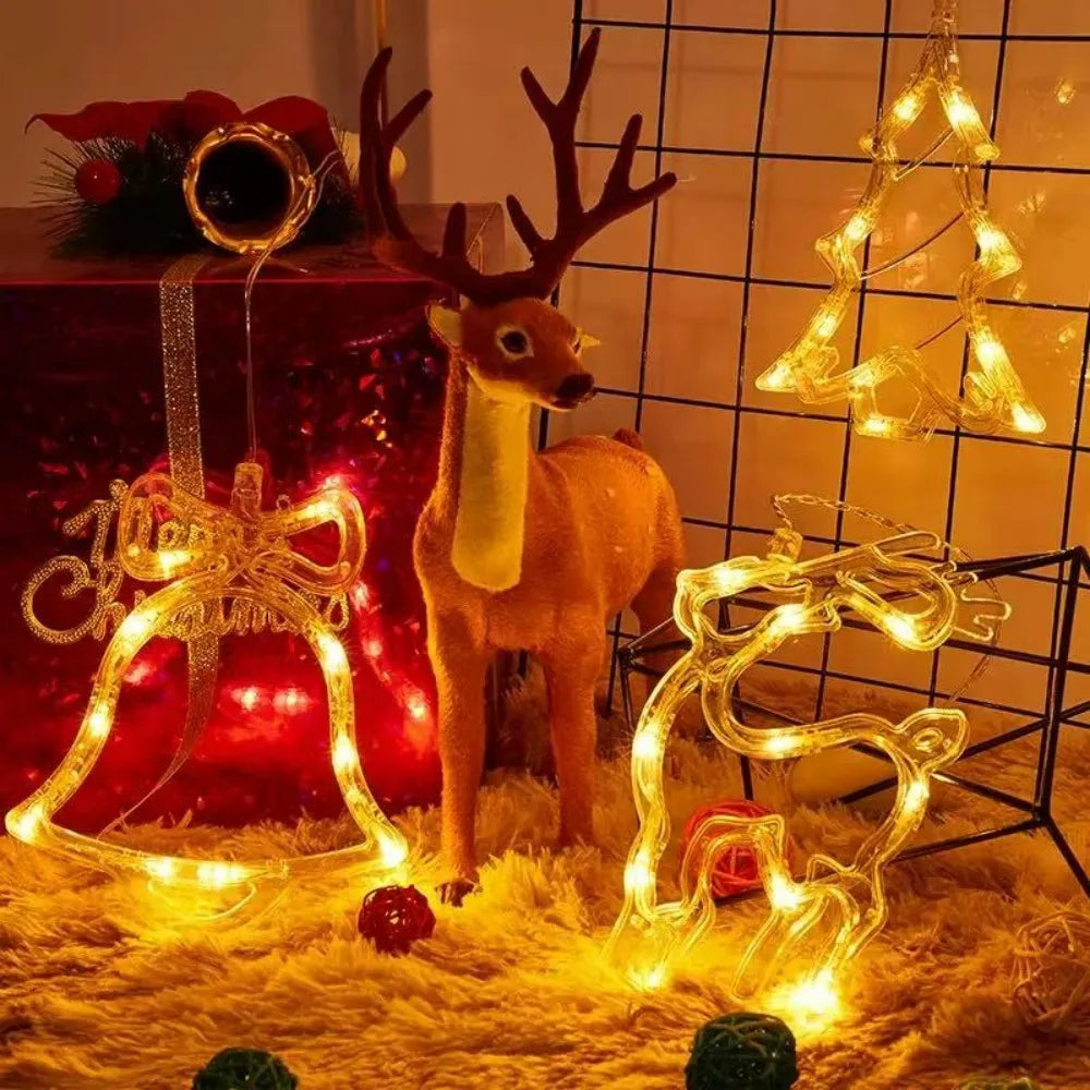 Christmas LED Window Hanging Decor Star & Santa Fairy Lights - product image 12
