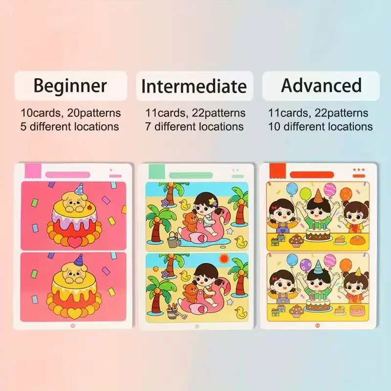 Find the Difference Fun Focus Training Game with Erasable Picture - image 5