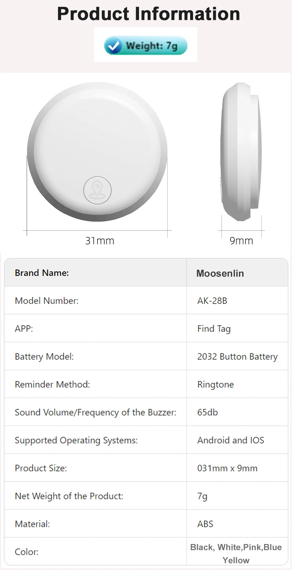 Smart Bluetooth Airtag Gps Tracker Mini Pet & Key Locator - product image 12