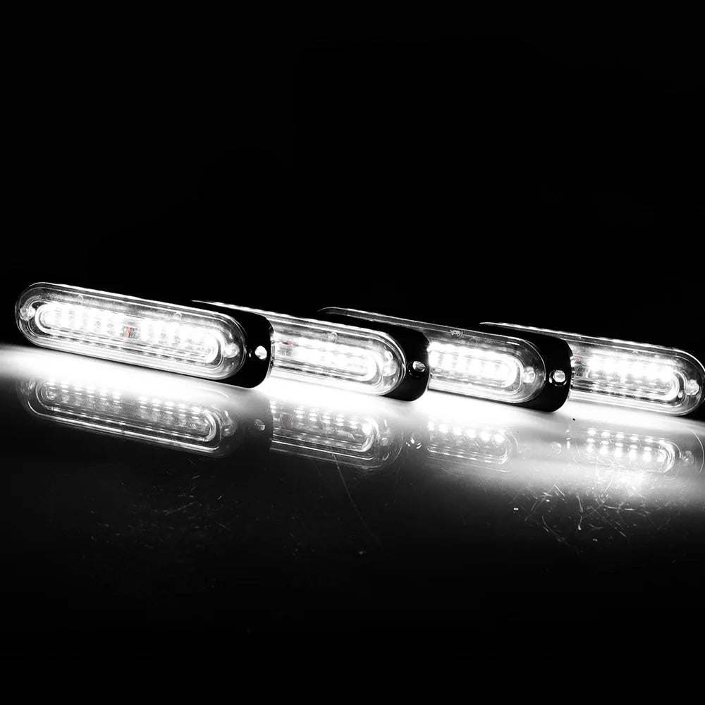 4 LED Warning Use Car Strobe Light Vehicle Front Grille Emergency - image 16