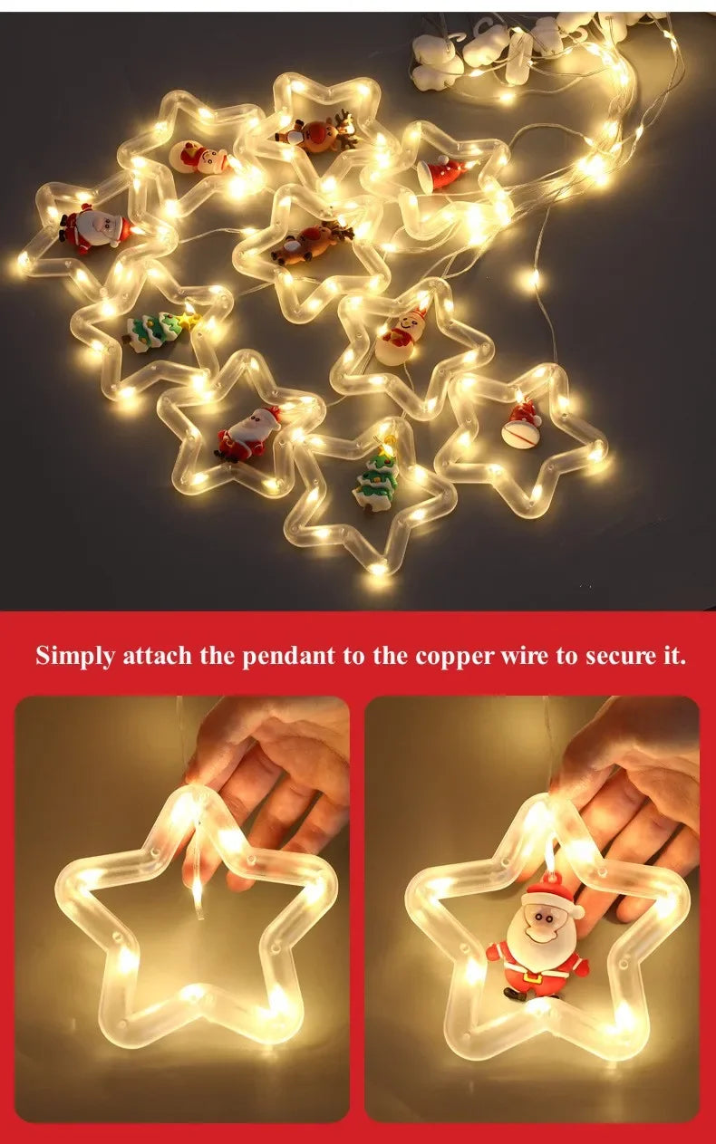 Christmas LED Strip Lights USB Curtain Garland for Room Decor - product image 16