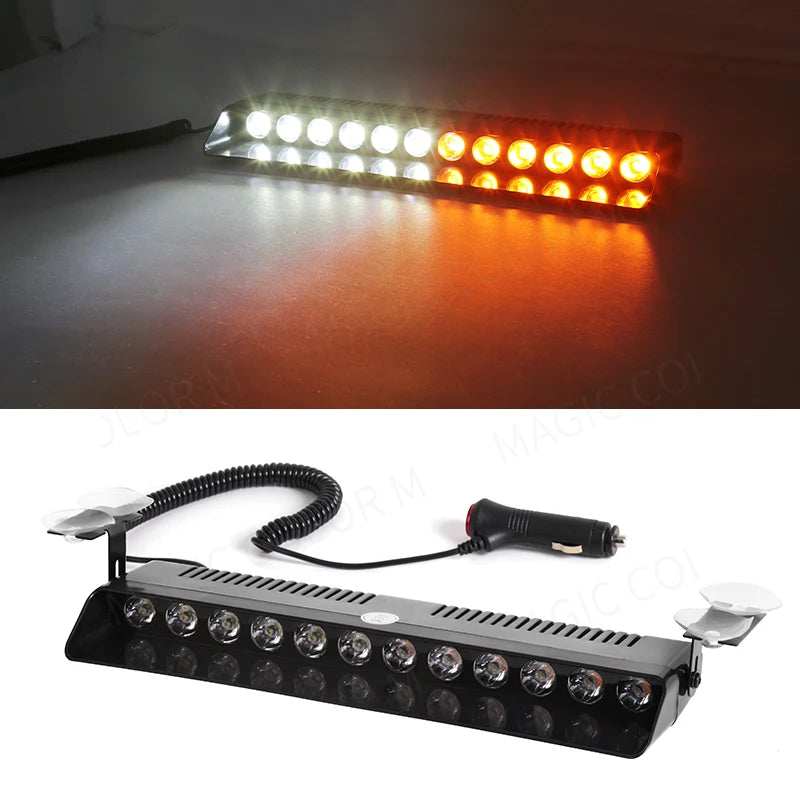12 LED Car Strobe Light Flash Warning Signal Beacon Traffic Fireman - product image 16