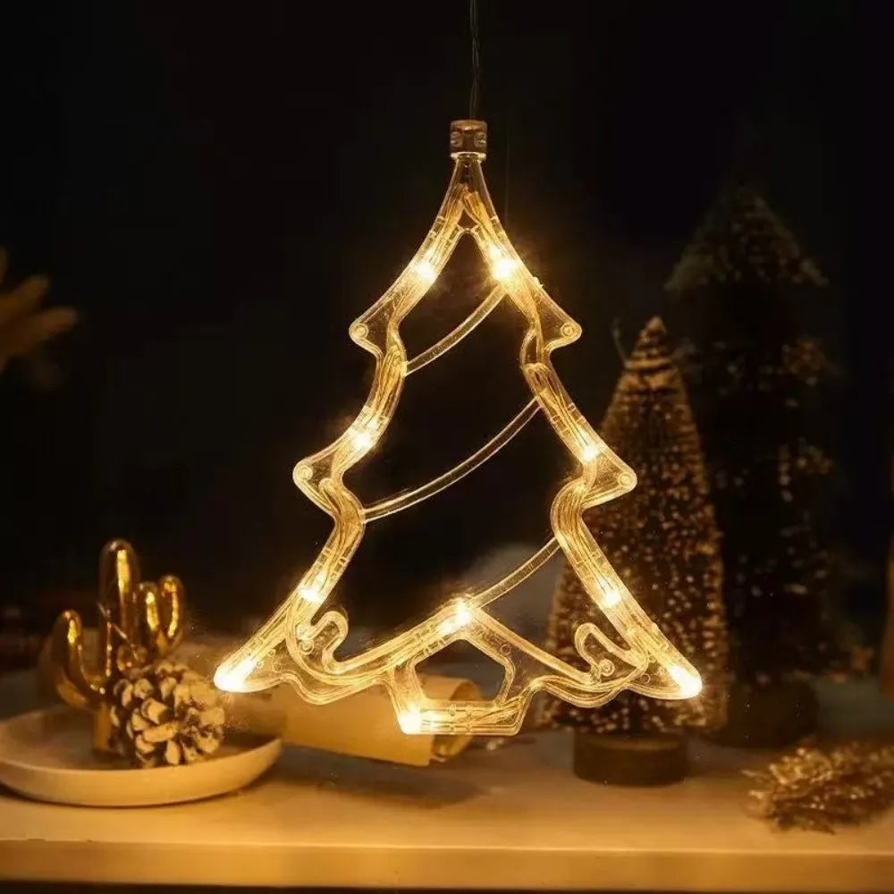 Christmas LED Window Hanging Decor Star & Santa Fairy Lights - product image 25