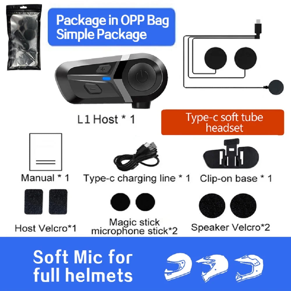 Bluetooth 5 3 Helmet Headset Wireless Motorcycle Hands-free Kit - product image 15