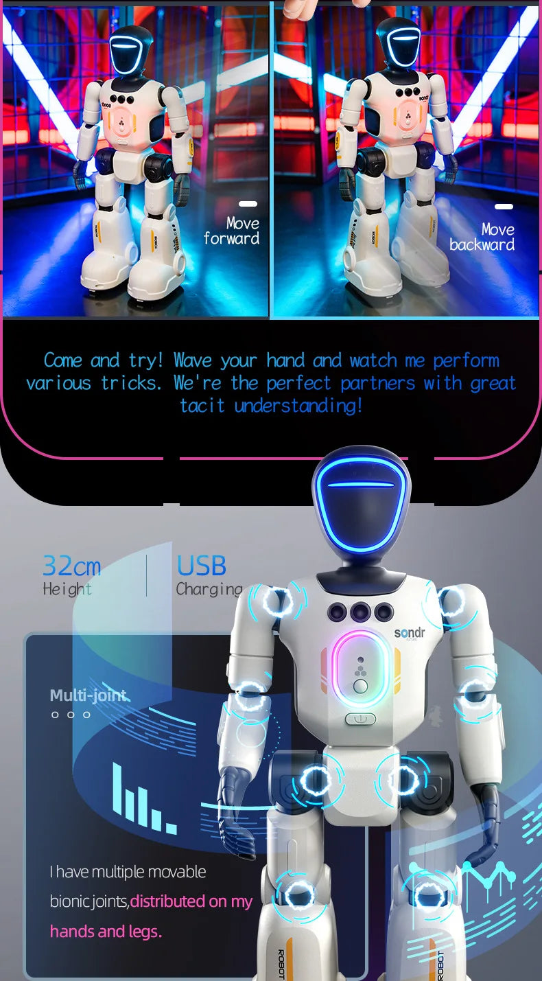 Interactive Remote Control Robot with Gesture Sensing