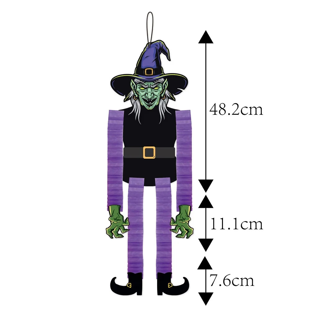 Halloween Hanging Decor Pumpkin Witch Cat Vampire Ornament Trick or - image 13