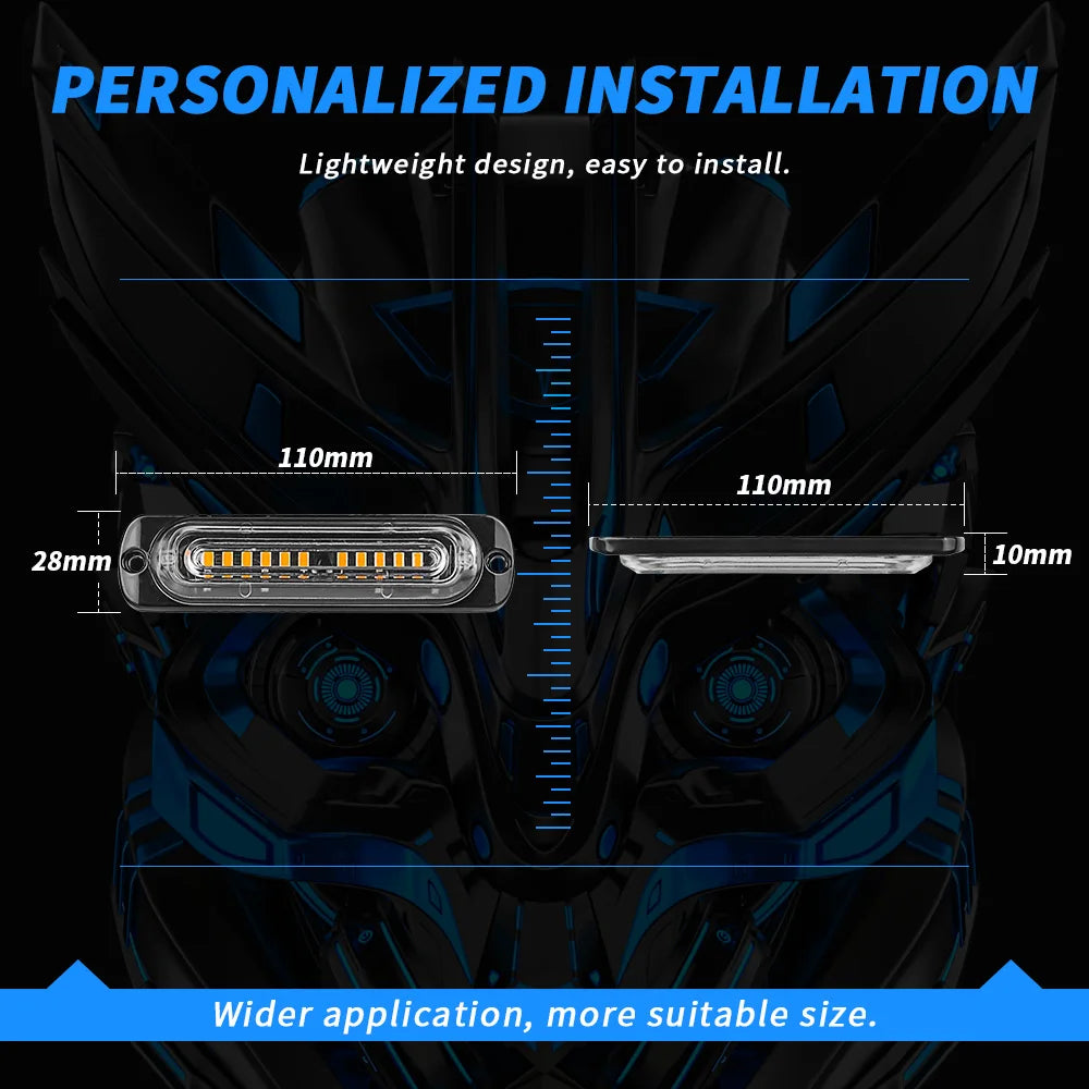 4 LED Warning Use Car Strobe Light Vehicle Front Grille Emergency - image 2