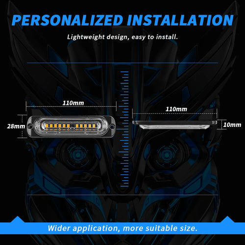 4 LED Warning Use Car Strobe Light Vehicle Front Grille Emergency - image 2