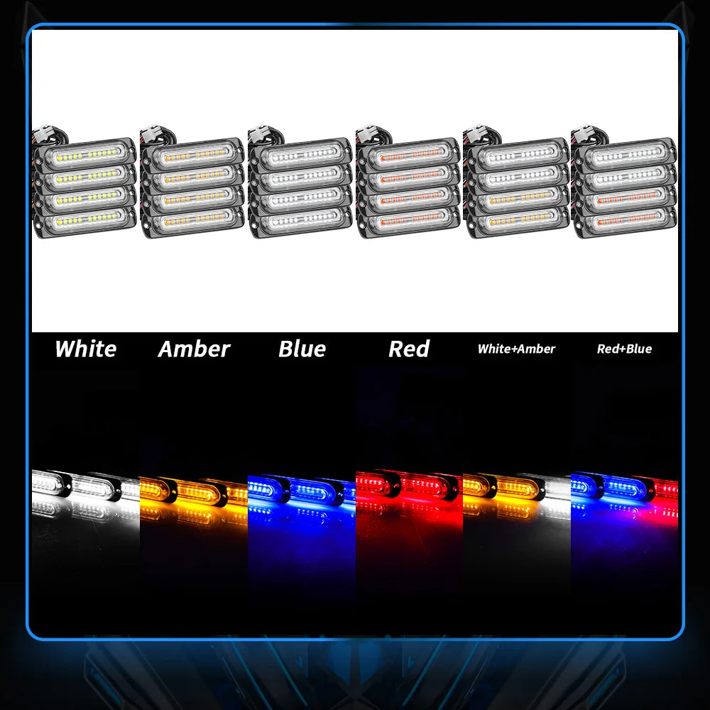 4 LED Warning Use Car Strobe Light Vehicle Front Grille Emergency - image 6