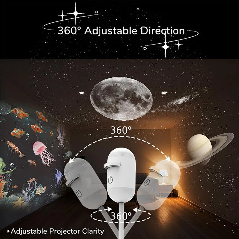 Mini Galaxy Star Projector 2-in-1 Night Light & Atmosphere Lamp - product image 4