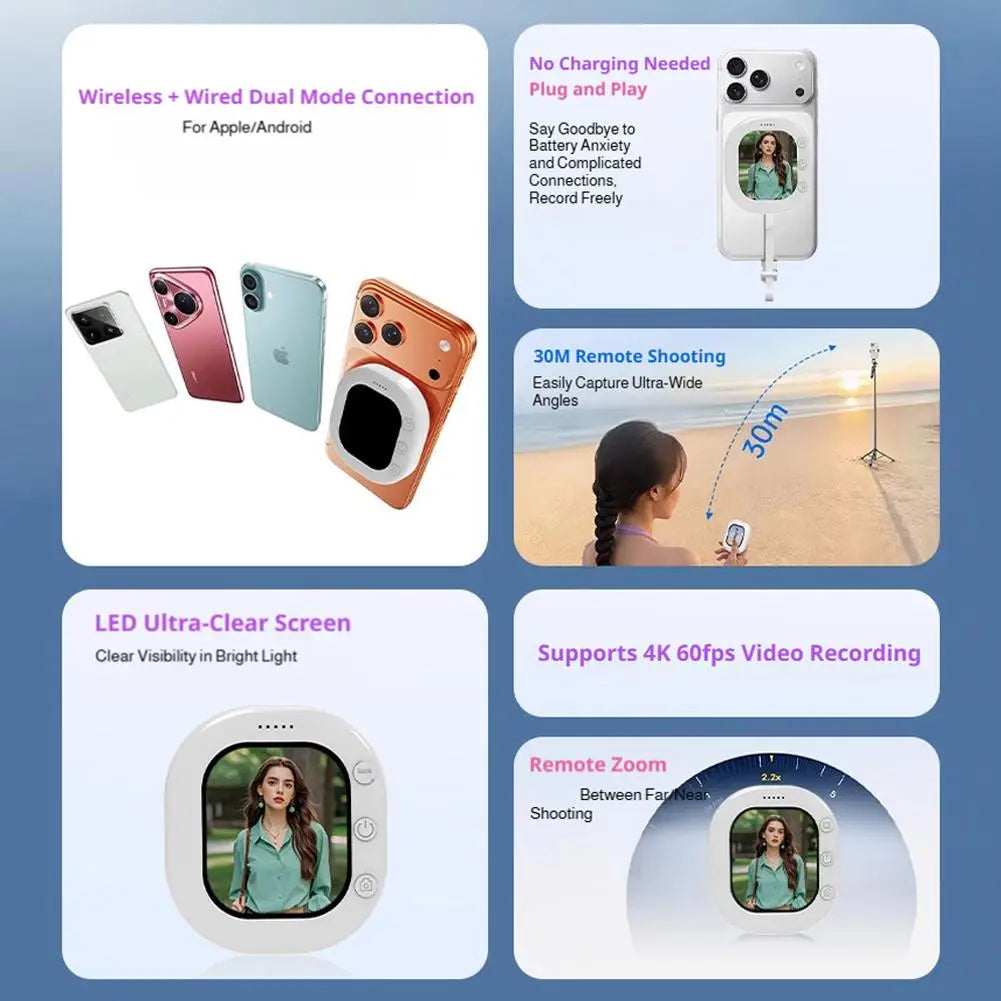 Mini Wireless Magnetic Phone Screen Projector Selfie Vlog - product image 14