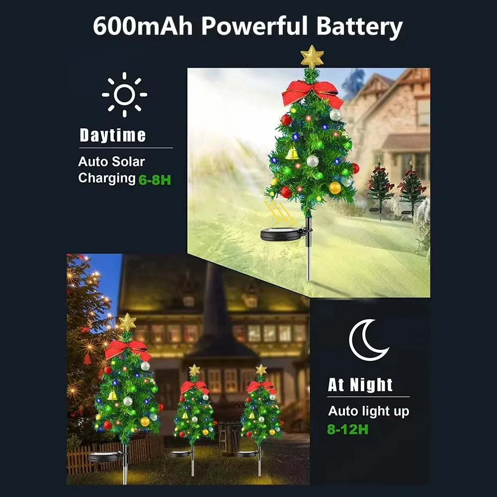 Christmas Tree Solar Lights Waterproof LED Garden & Pathway Decor - product image 2