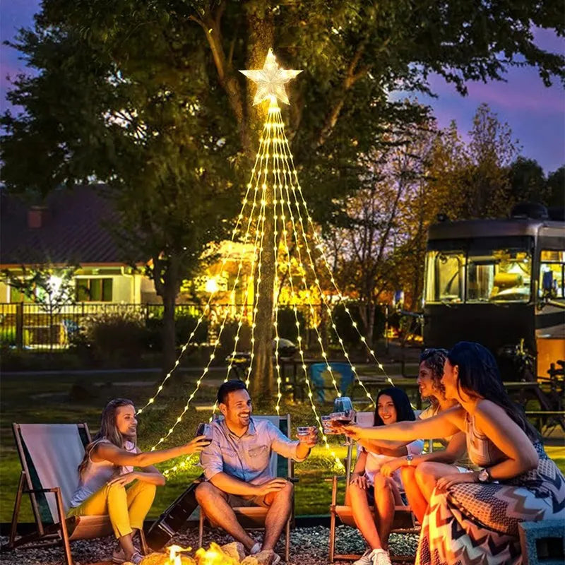 Christmas Tree Waterfall Lights Fairy String for Home Decor - product image 4