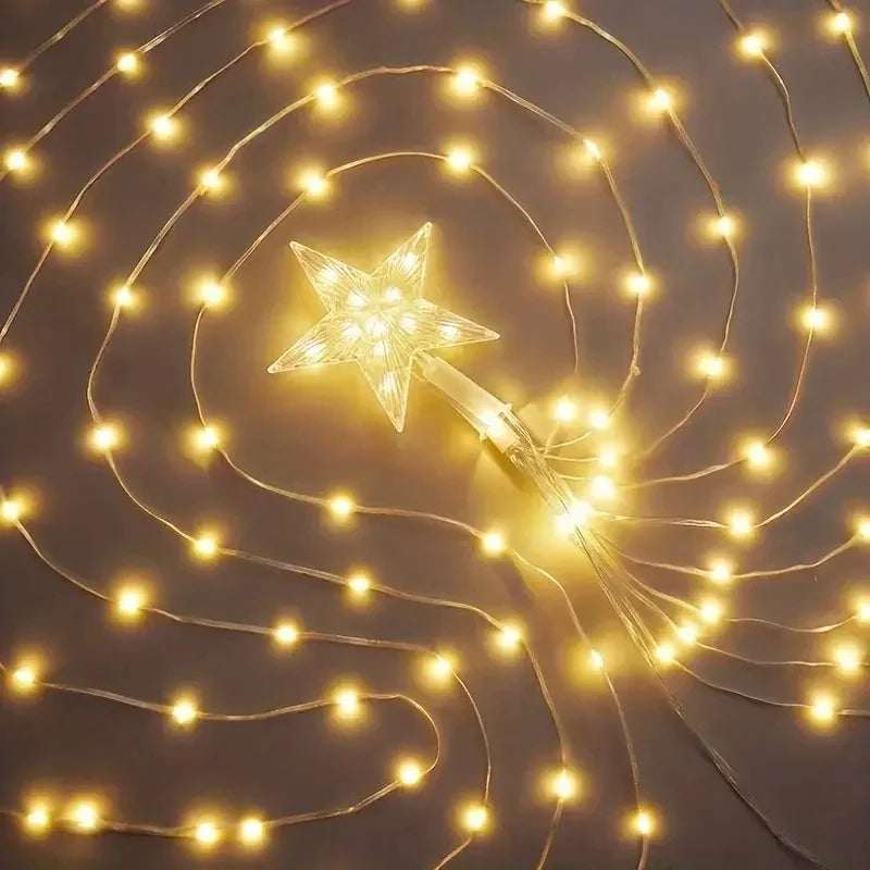 Christmas Tree Waterfall Lights Fairy String for Home Decor - product image 3