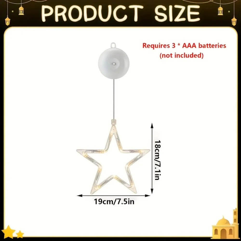 Christmas LED Window Hanging Decor Star & Santa Fairy Lights - product image 6