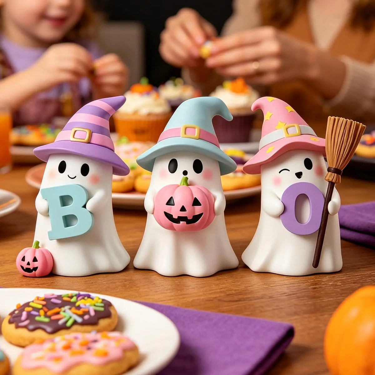 Halloween Ghost Figurine Holiday Resin Cute Sculpture Statue Decor - image 1