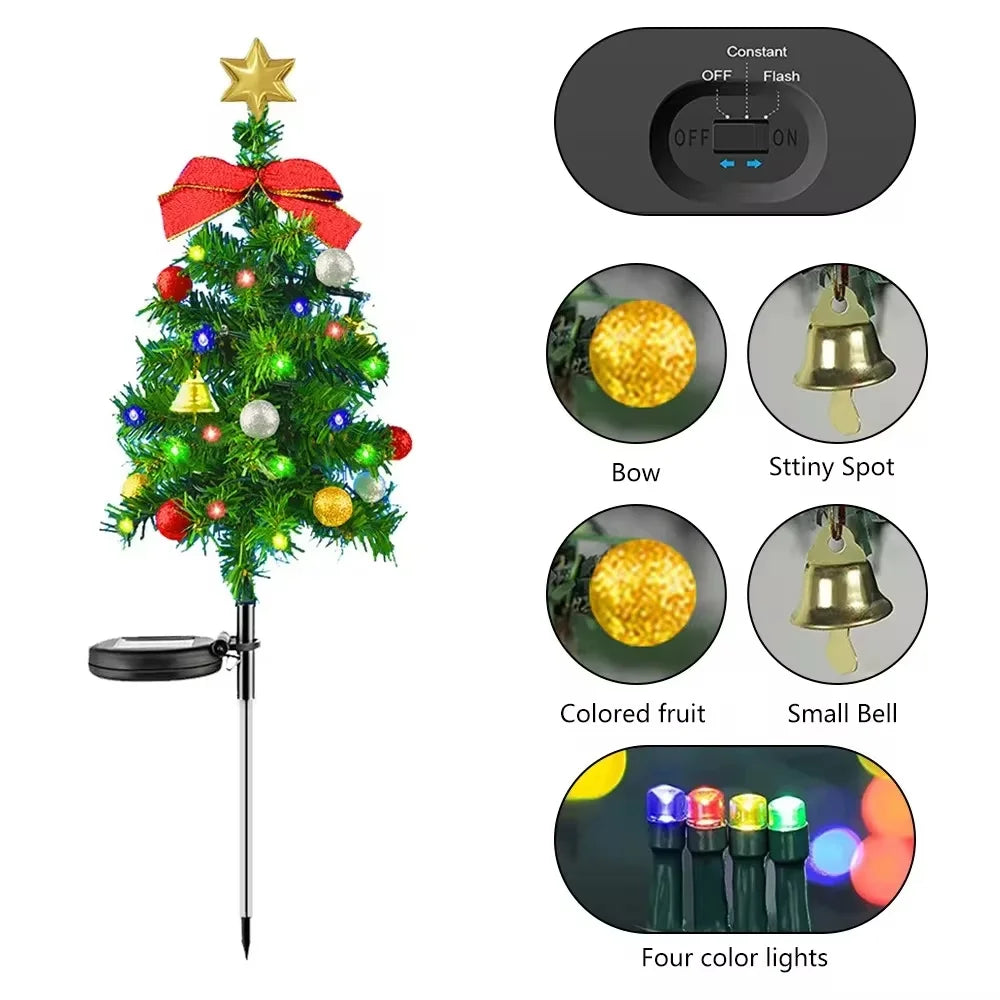 Christmas Tree Solar Lights Waterproof LED Garden & Pathway Decor - product image 4