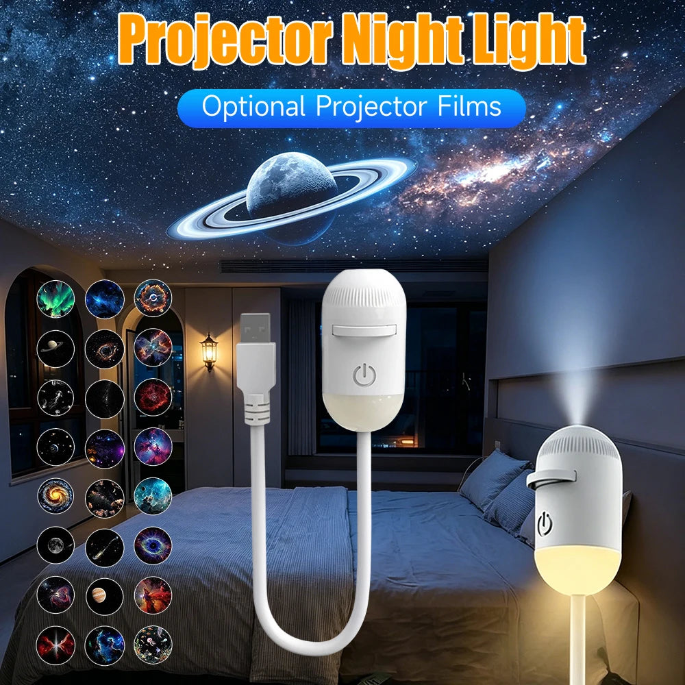 USB Mini Galaxy Star Projector Multi-projection Starry Night Light - product image 2