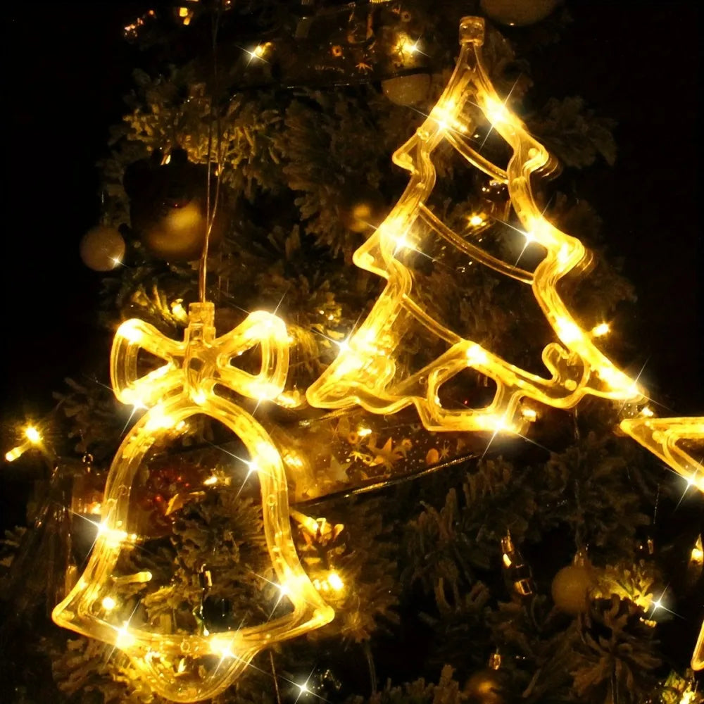 Christmas LED Window Hanging Decor Star & Santa Fairy Lights - product image 11