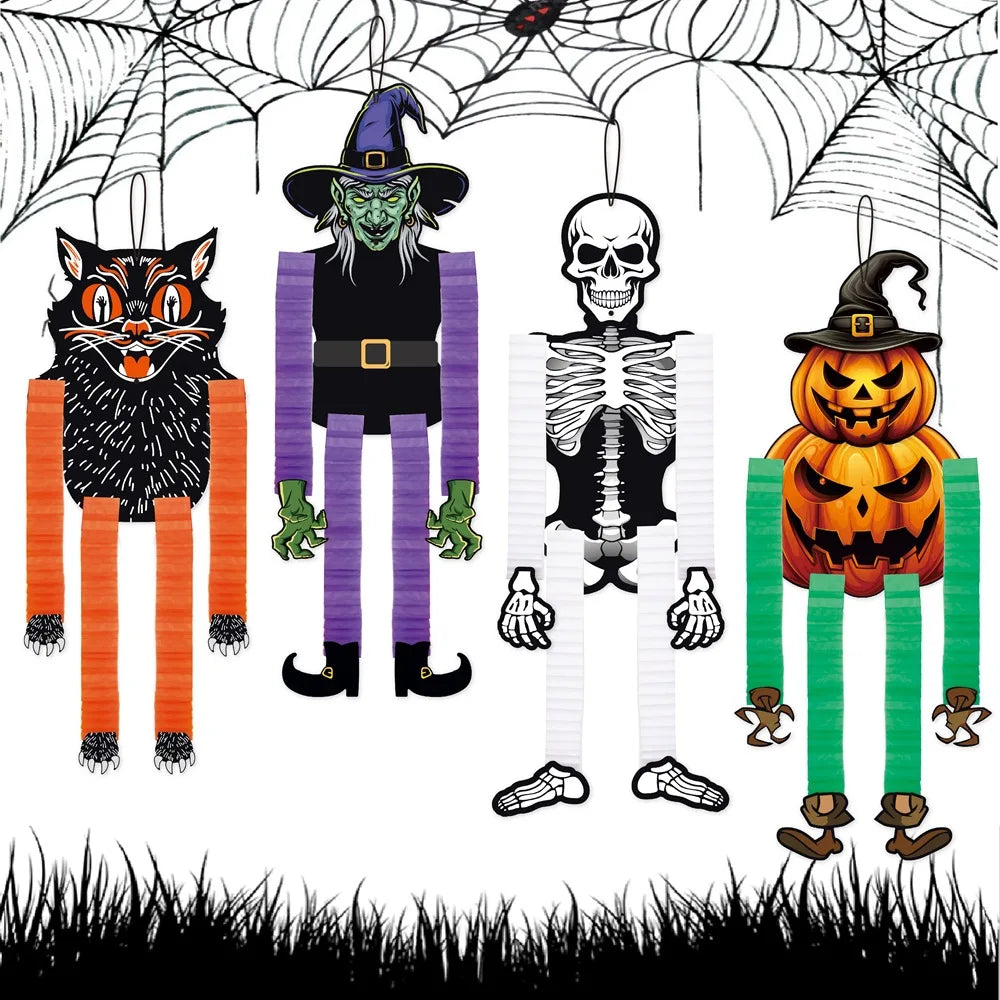Halloween Hanging Decor Pumpkin Witch Cat Vampire Ornament Trick or - image 2