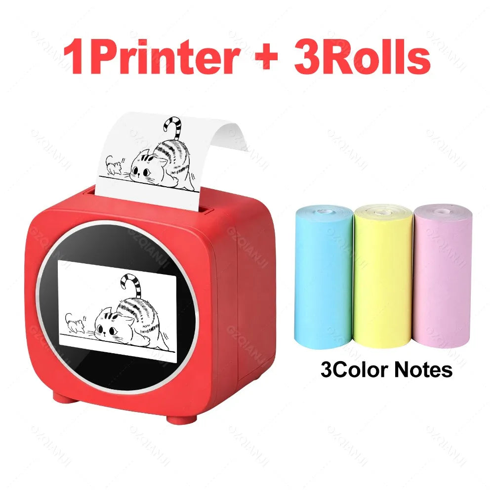 AI Voice-Powered Portable Thermal Sticker Printer with HD Screen