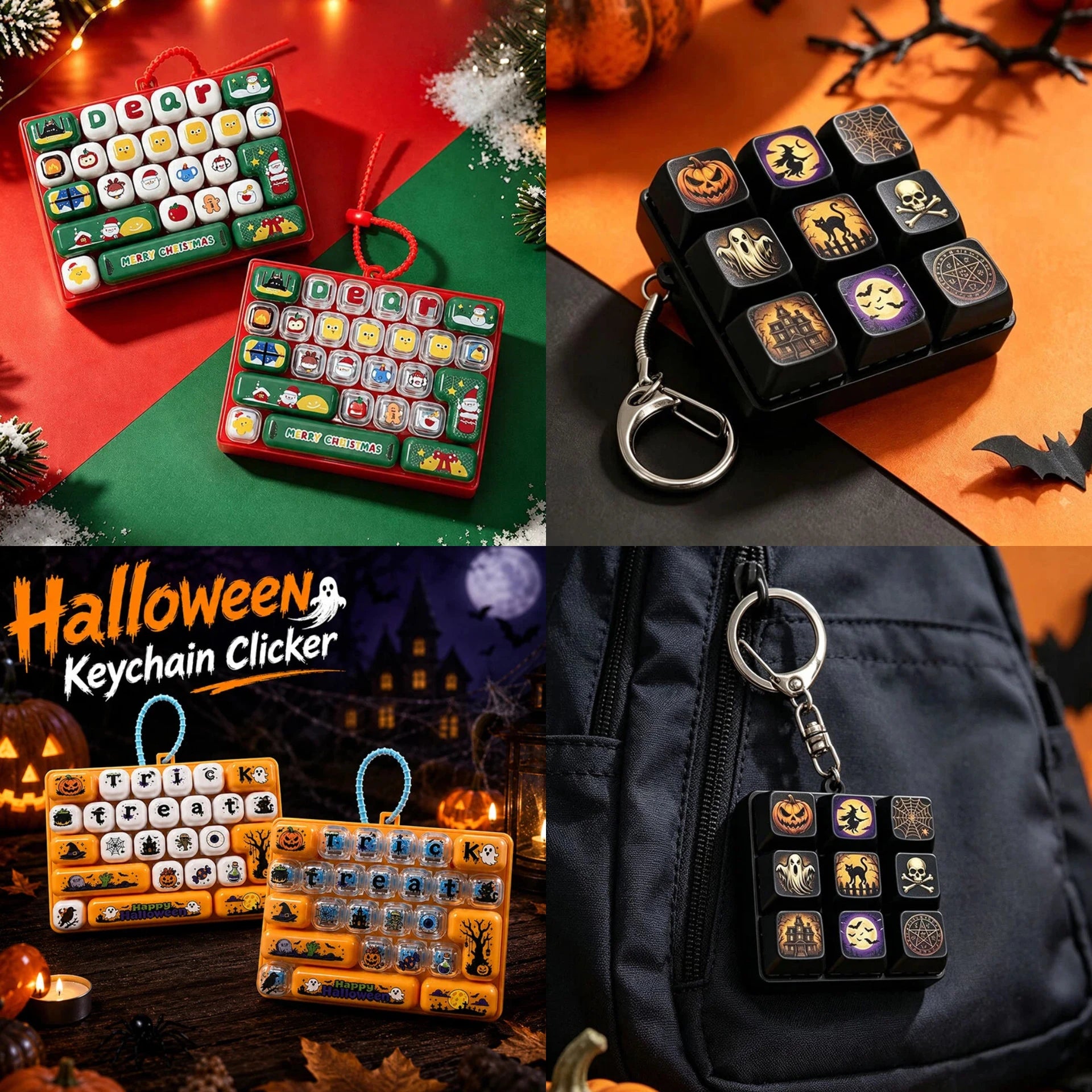 Keycap Clicker Fidget Keychain Toy