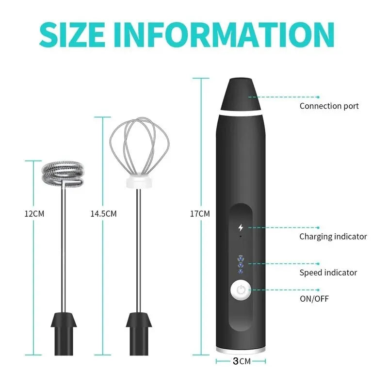 Portable Electric Milk Frother USB Handheld Coffee Mixer - product image 5