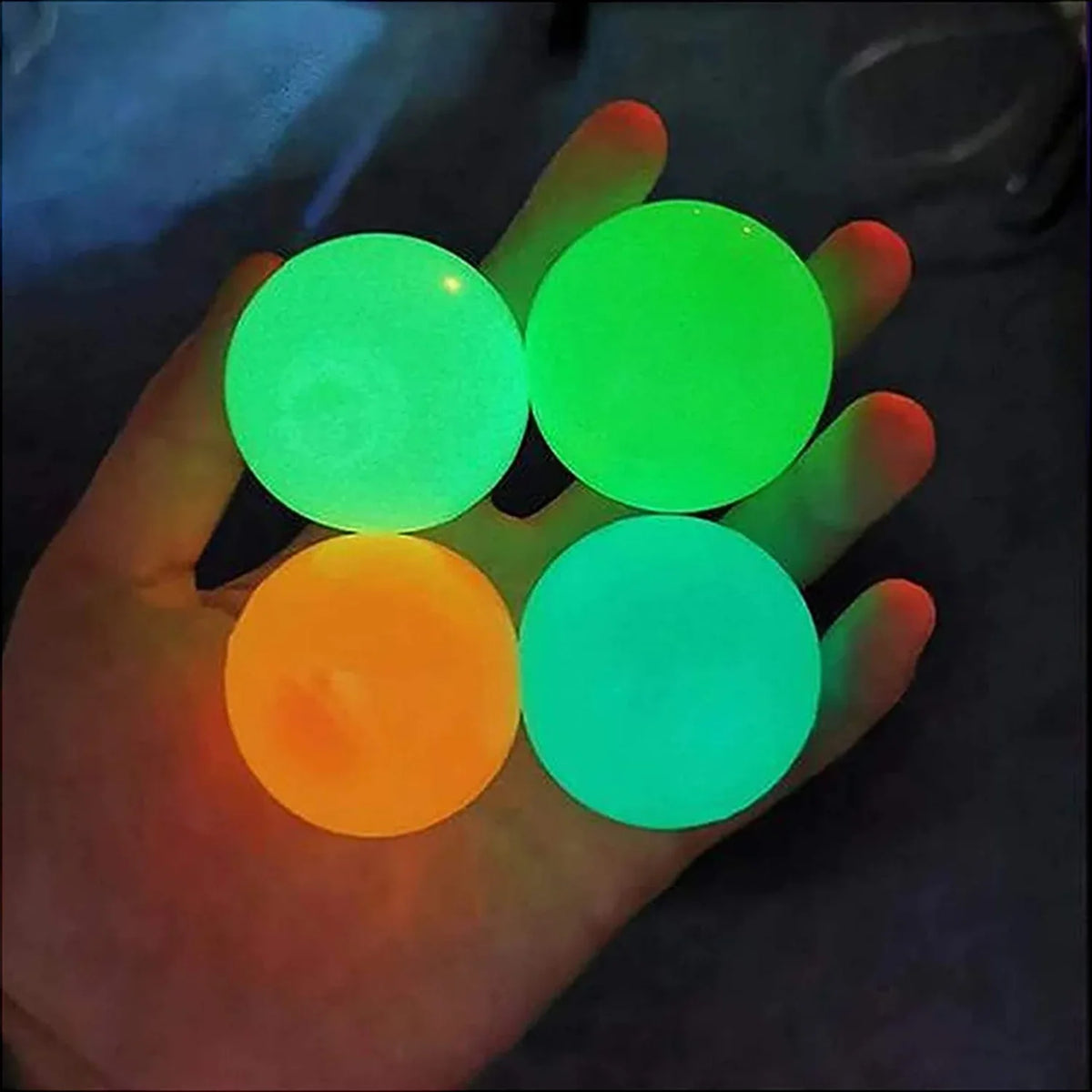5 10pcs Glow in the Dark Sticky Balls - Squishy Stress Relief Toys - product image 19