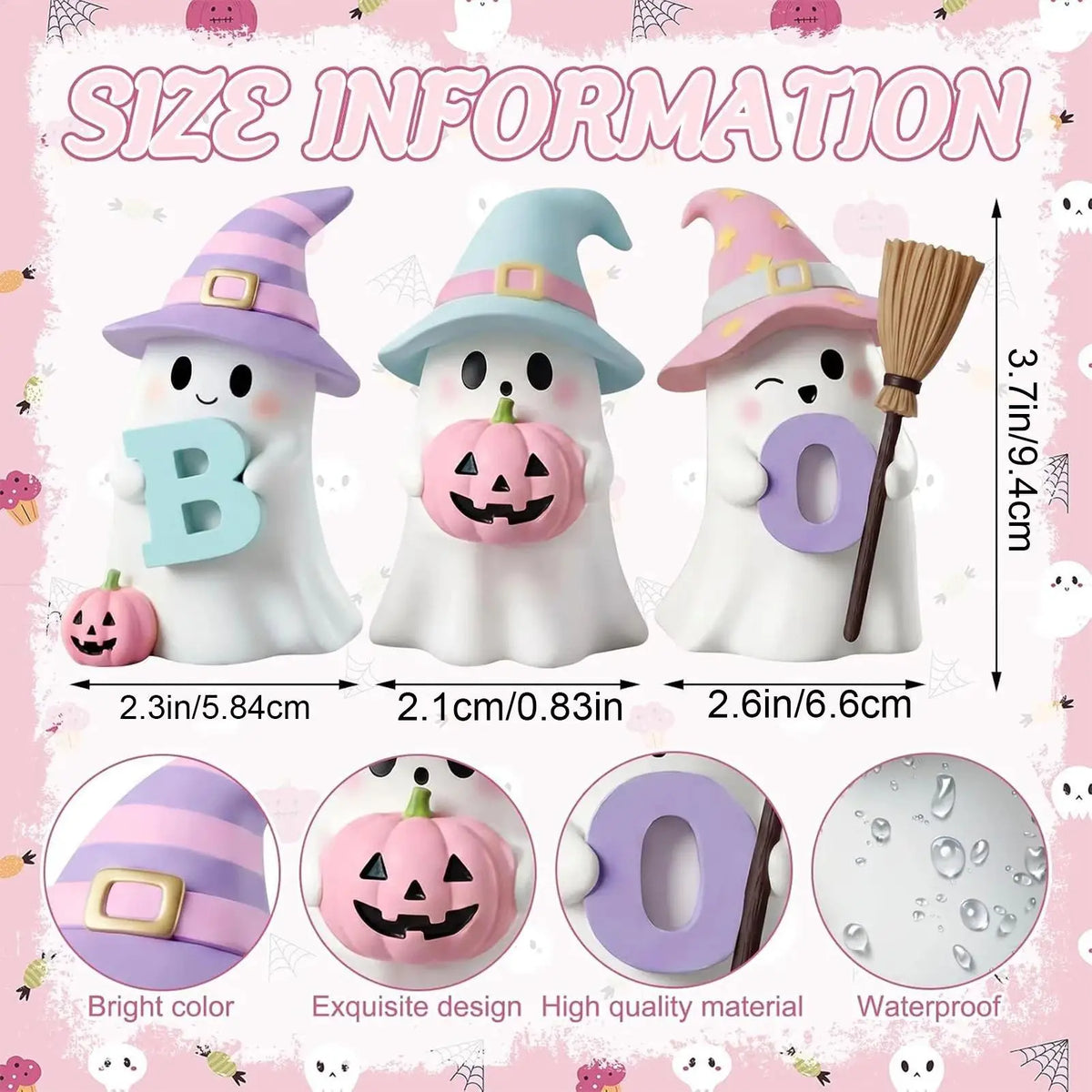 Halloween Ghost Figurine Holiday Resin Cute Sculpture Statue Decor - image 15