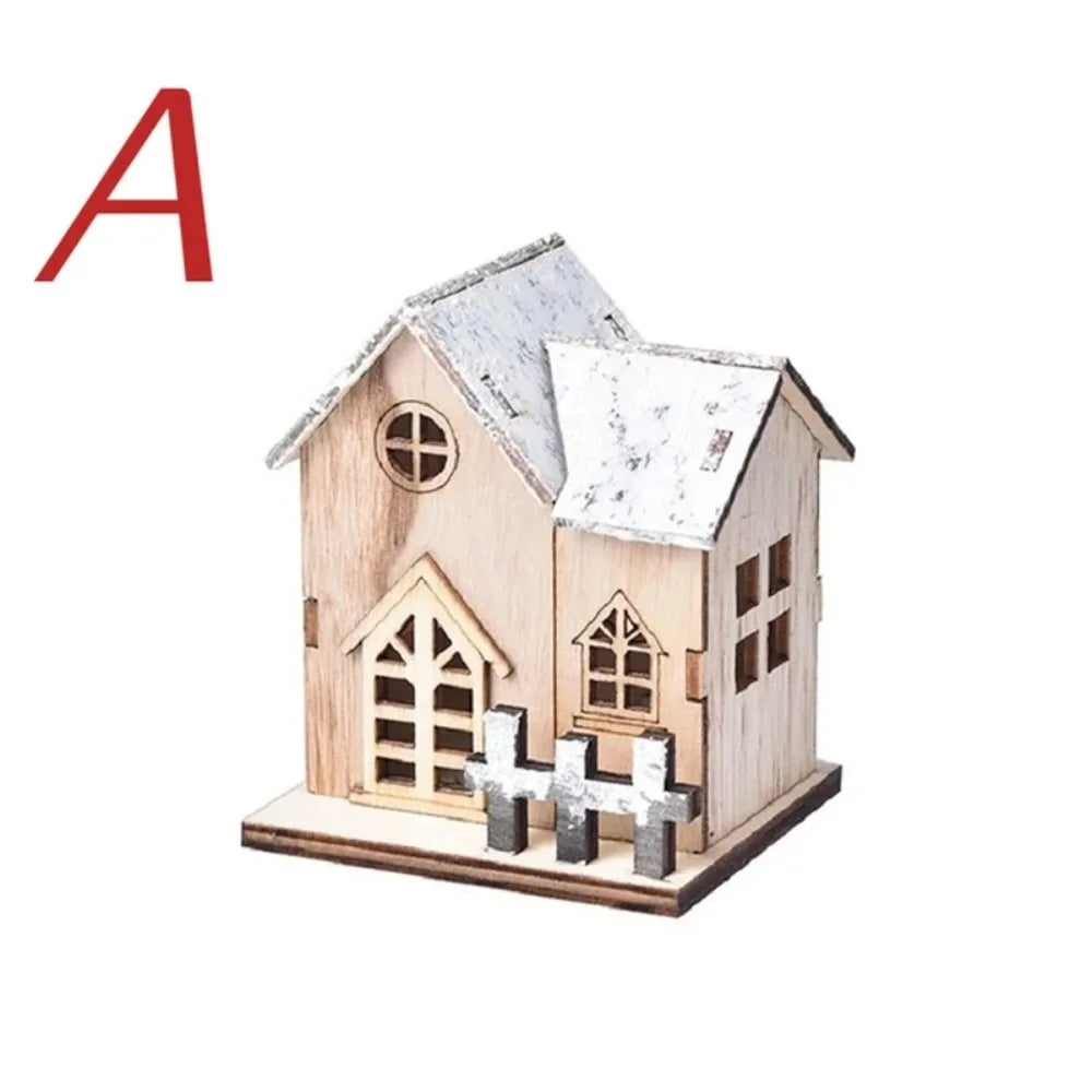 Christmas LED Light Wooden House Luminous Cabin Holiday Decor - product image 8