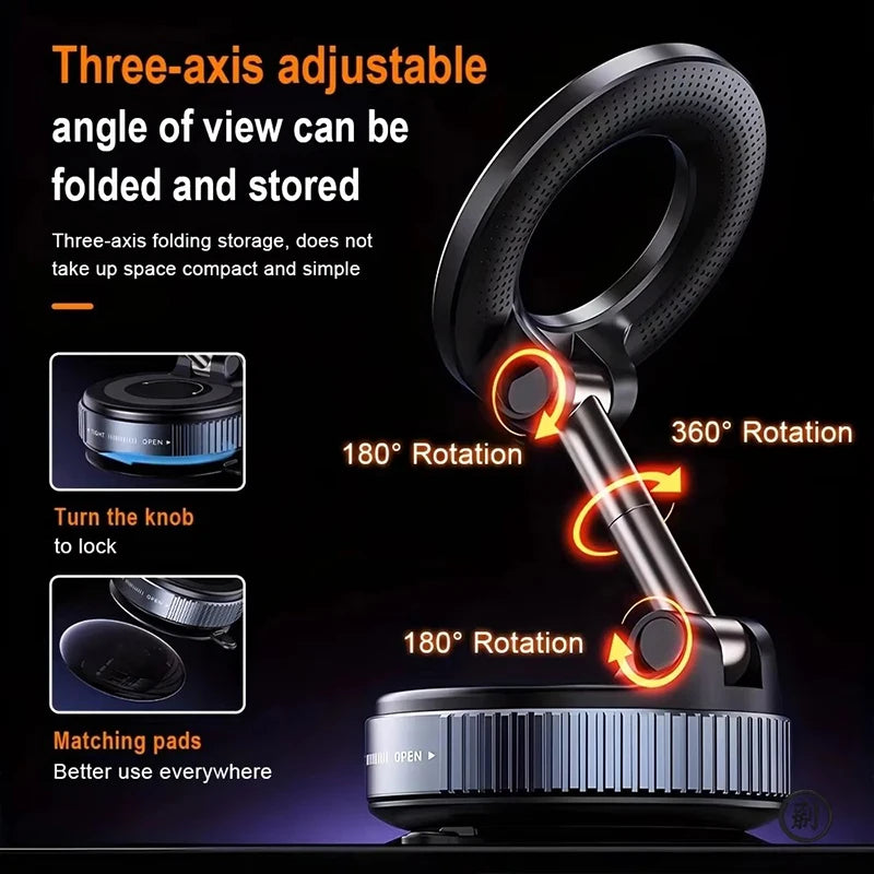 Magnetic Car Phone Holder 360 Degree Rotation Vacuum Adsorption - product image 4