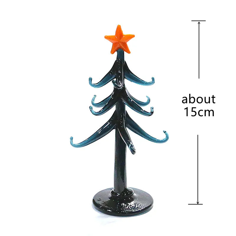Halloween Decor Cute Glass Tree Figurine Ornament with Mini Owl - image 2
