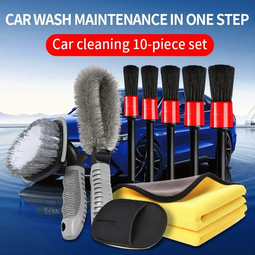Car Cleaning Set with Detailing Brush Towel Glove - Auto Dashboard - product image 1