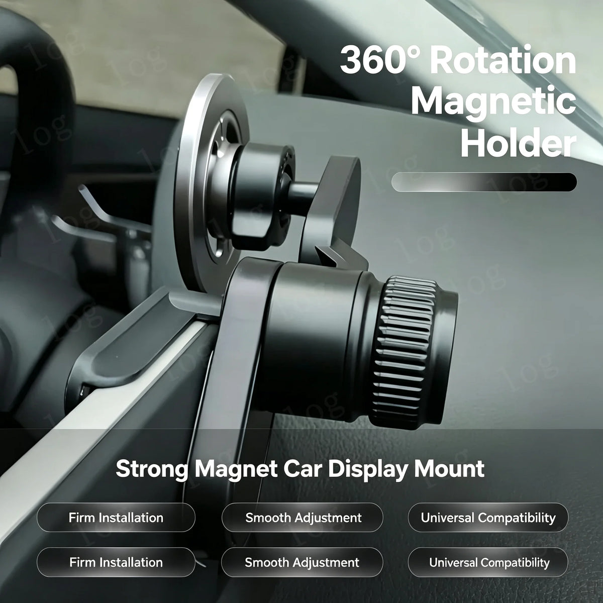 Universal Magnetic Phone Holder for Car Display Screen 360 Degree - image 2