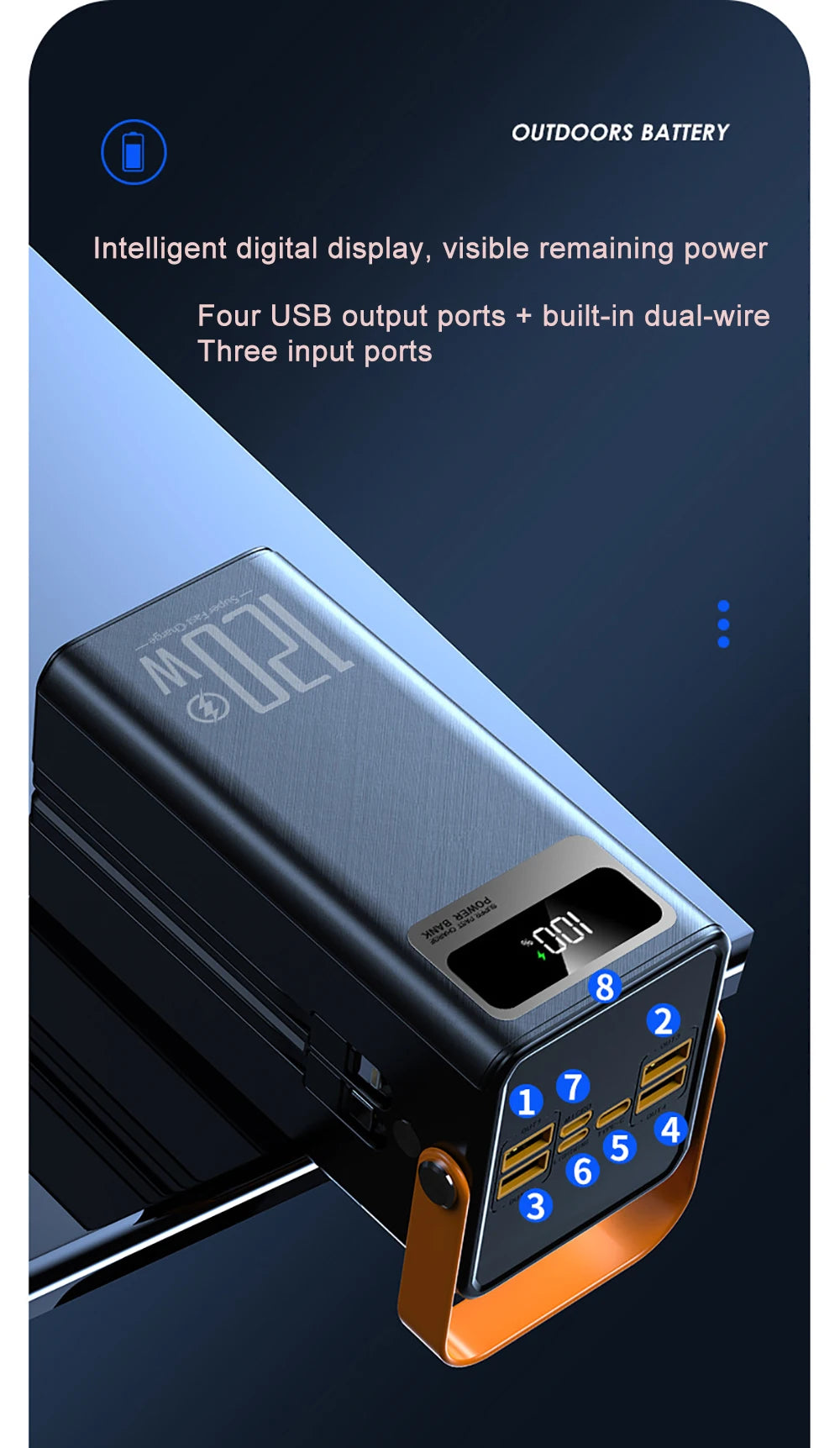 120w Fast Charging Power Bank 30000mah Portable Station - product image 15