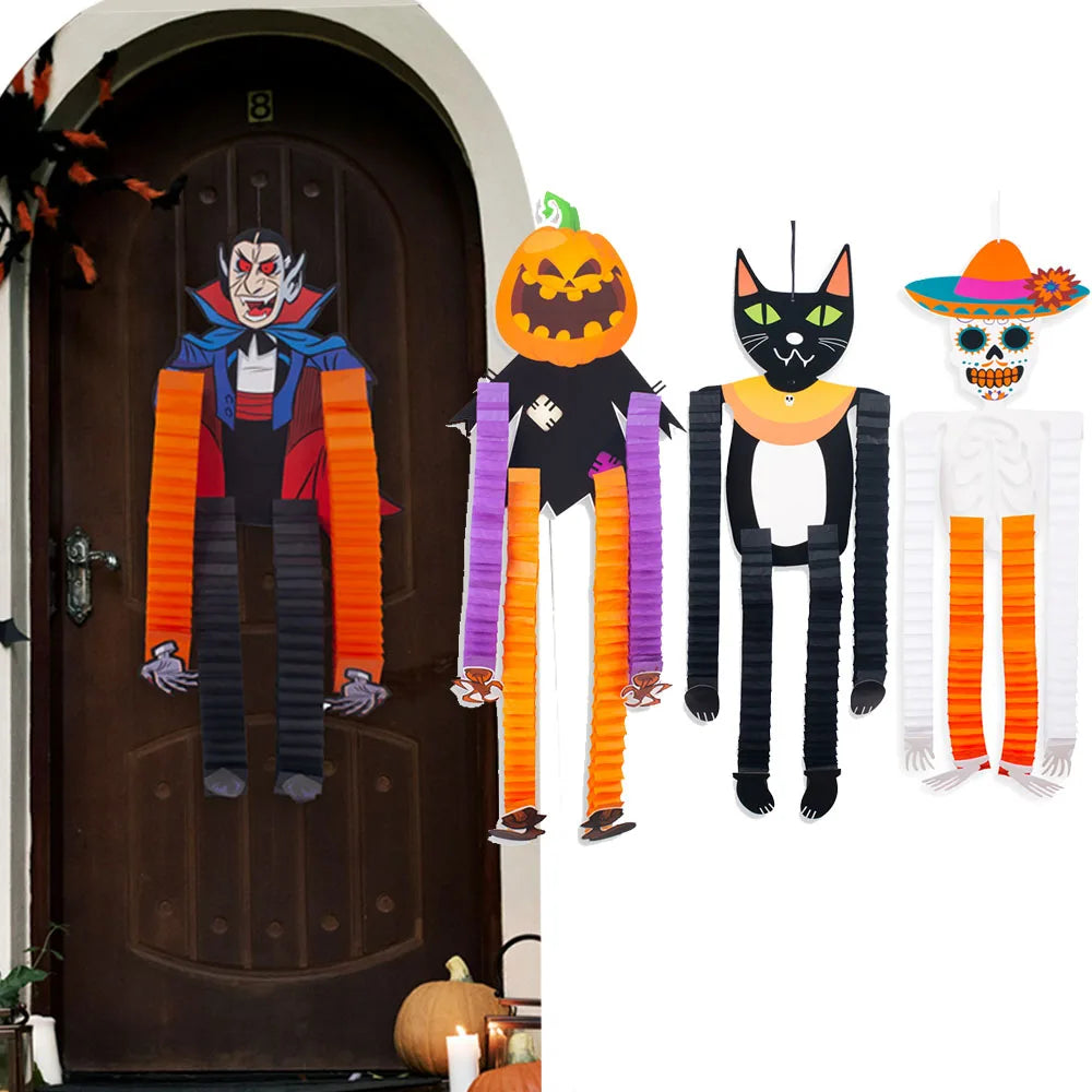 Halloween Hanging Decor Pumpkin Witch Cat Vampire Ornament Trick or - image 3