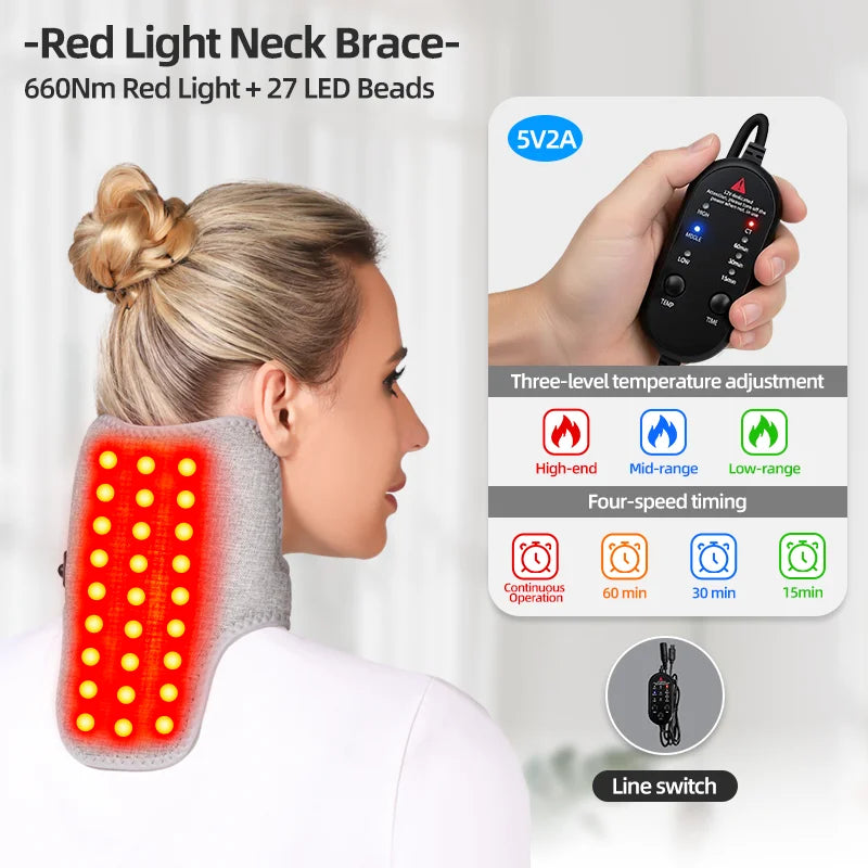Electric Heated Neck Support Vibration Massager Hot Compress - product image 2