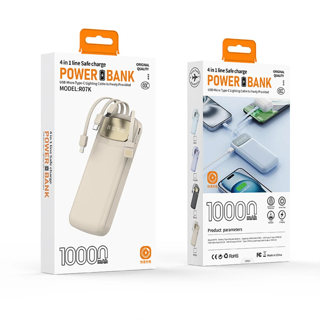 10000mah Power Bank Built-in Type-c Cable & Digital Display - product image 15