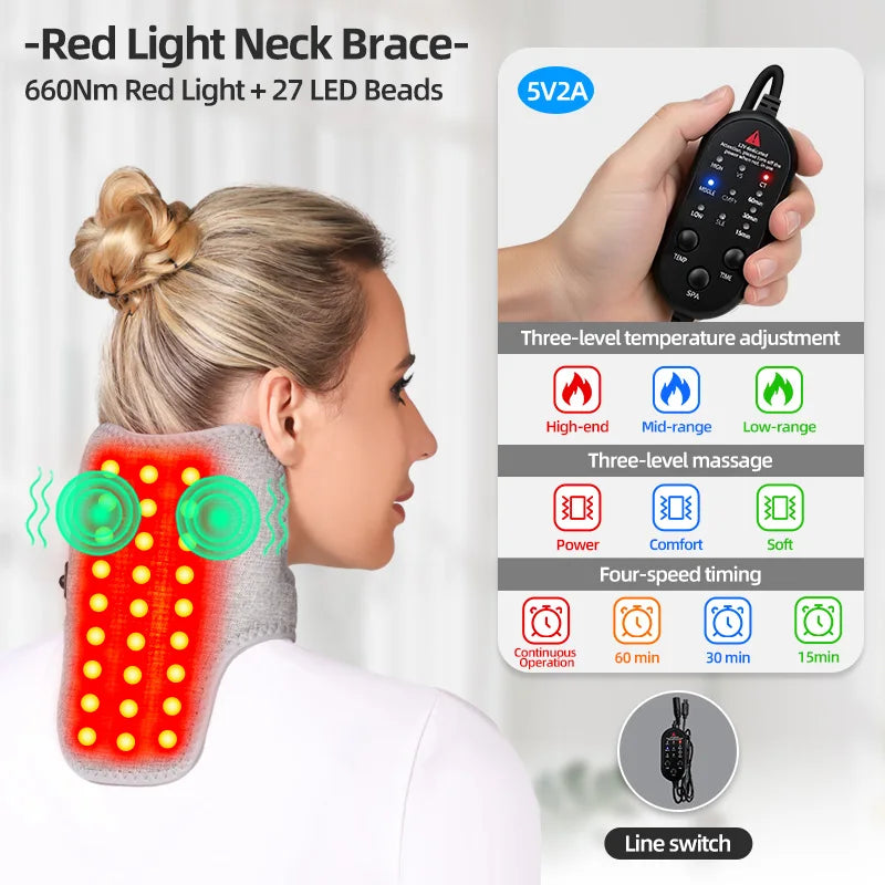 Electric Heated Neck Support Vibration Massager Hot Compress - product image 10