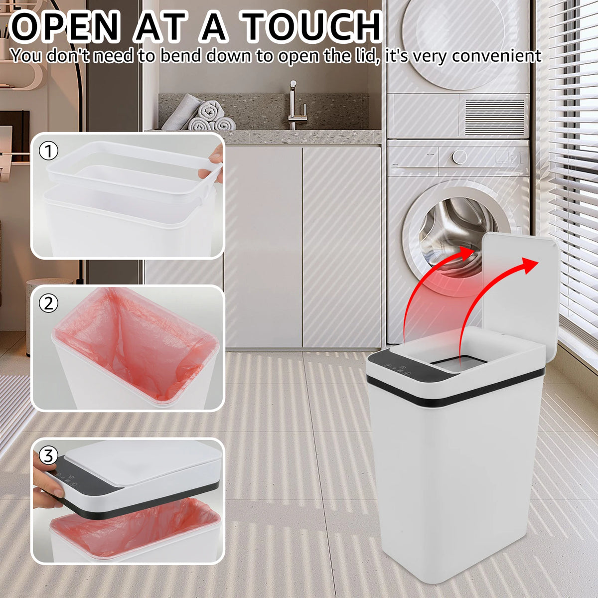 Automatic Sensor Trash Can 12l Touchless Motion Bin - product image 5